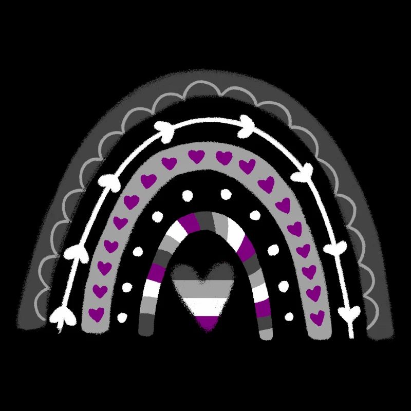 Asexual Pride Boho Rainbow