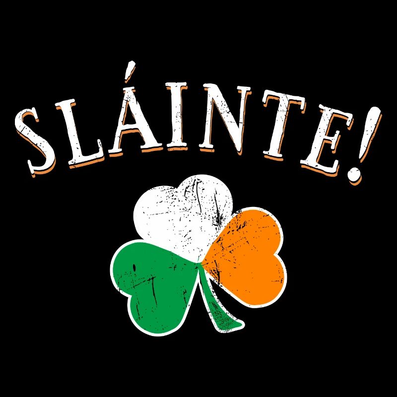 Slainte Irland Trinkspruch Kleeblatt Patricks Day