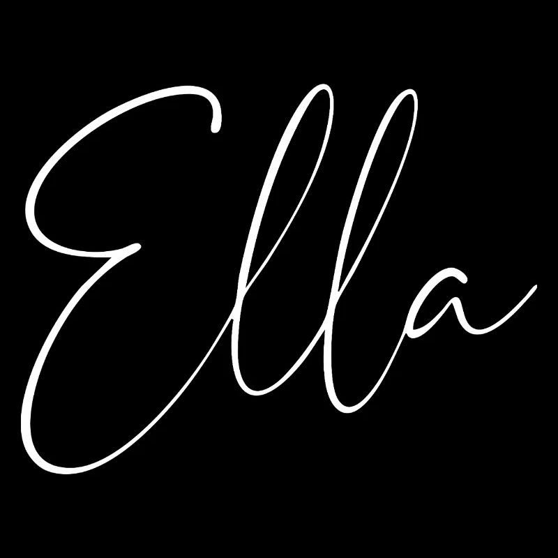 Ella / Conception du nom de l’écriture manuscrite (Blanc)