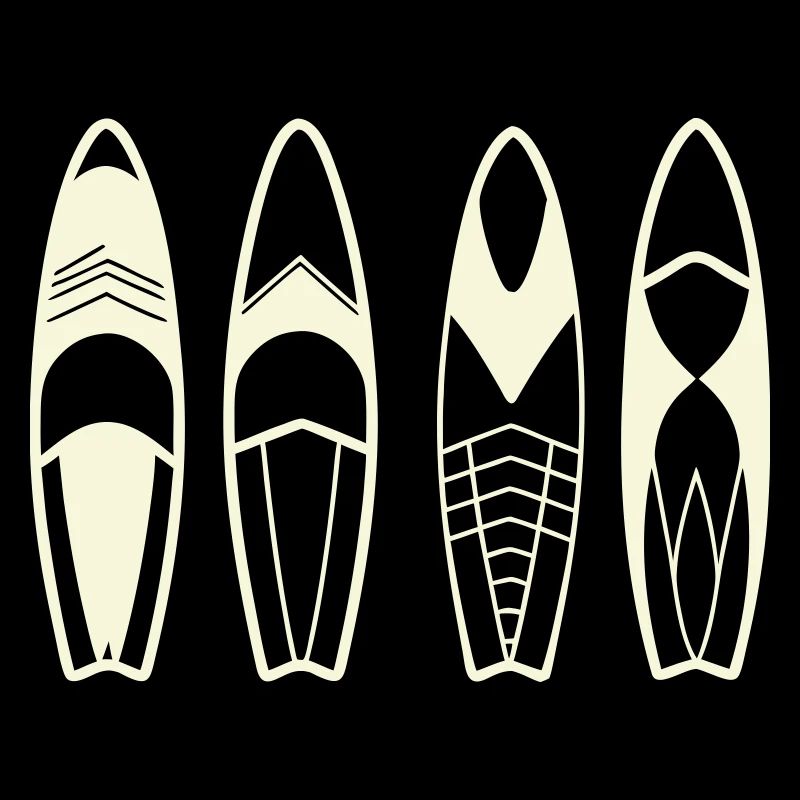 Minimalist Abstract Surfboards