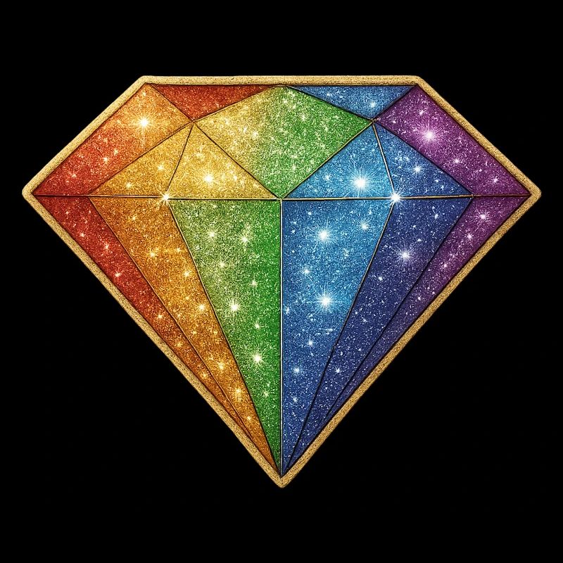 Rainbow Glitter Diamond