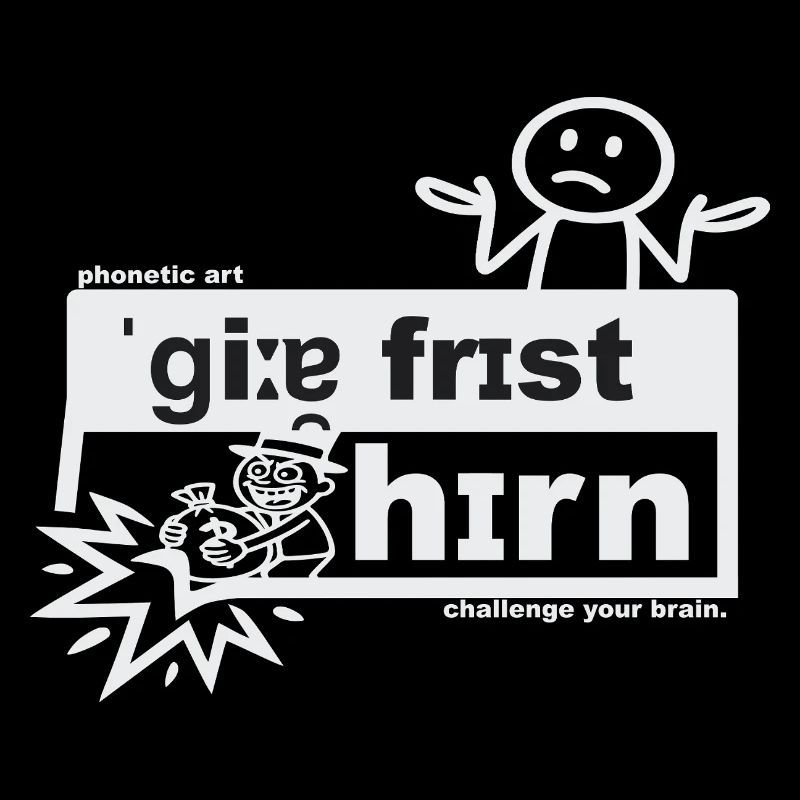 Greed eats the brain - phonetic art