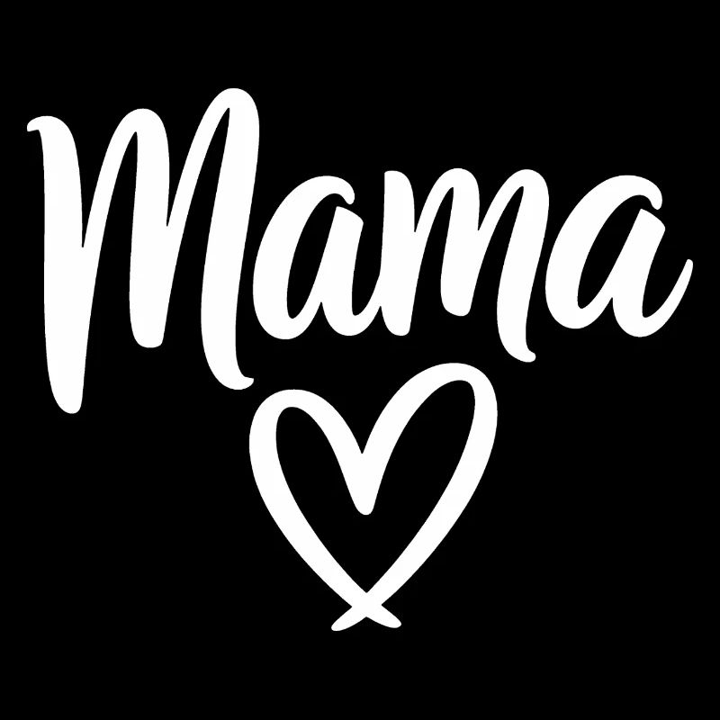 Mama Heart Script Logo