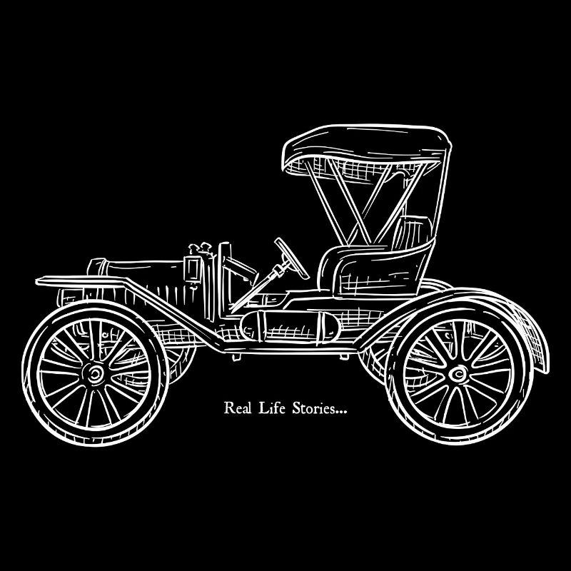 Dessin au trait du plan de voiture ancienne