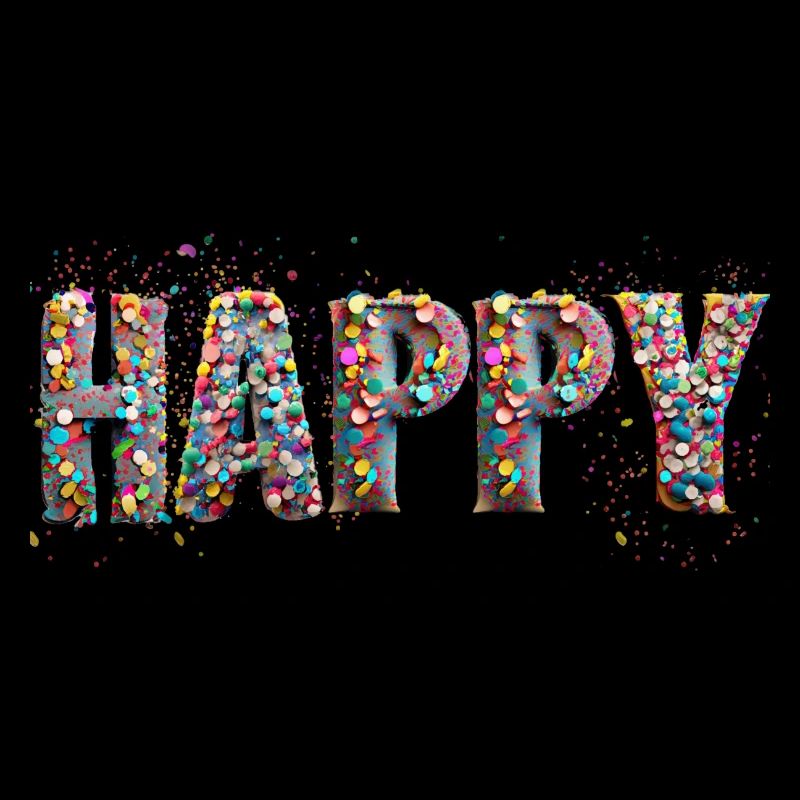 HAPPY confetti