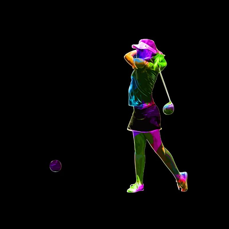 Une golfeuse colorée