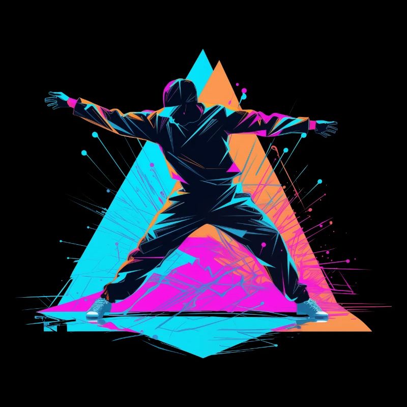 Breakdance Couleurs Rétro