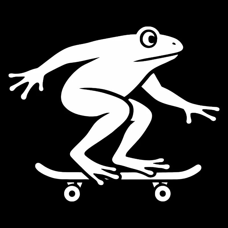 Minimalist Frog Toad Toad Skateboarder