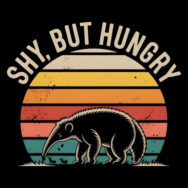 Timide, mais affamée | Fourmilier rétro
