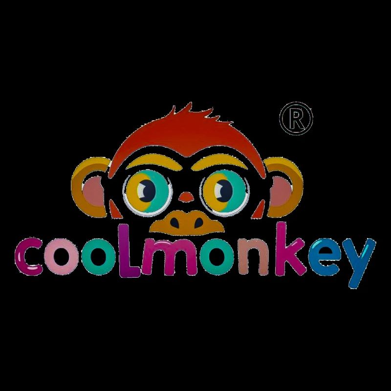 Logo de singe coloré ludique