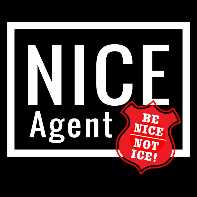 Logo d’agent NICE avec badge statement be nice