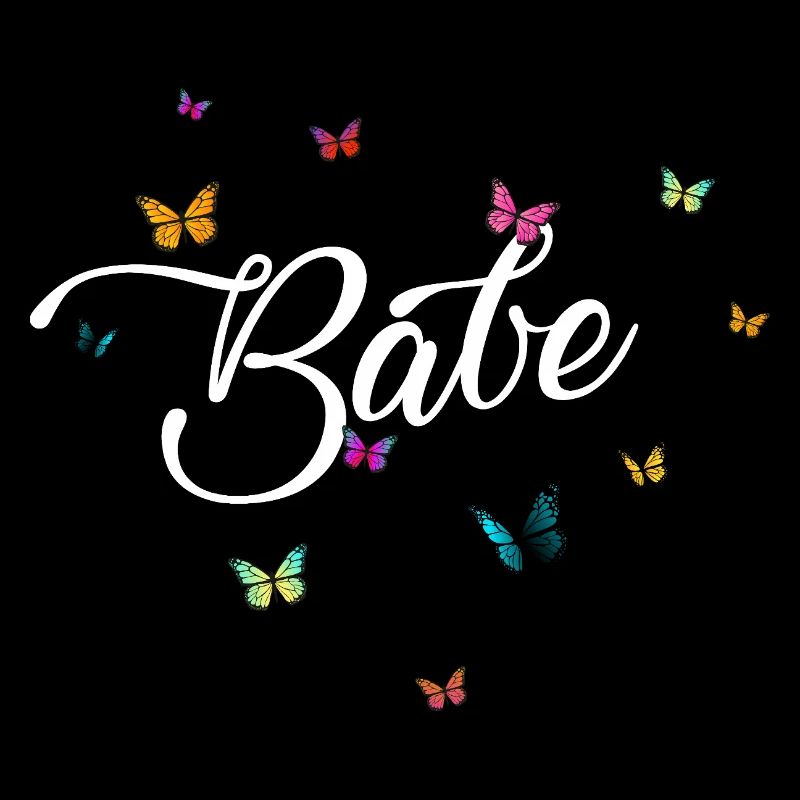 Babe butterfly pattern on dark background