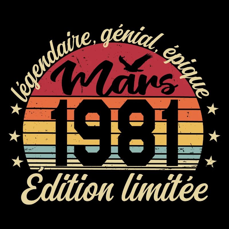 March 1981 45 Years Birthday Gift March 1981