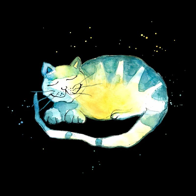 Chat endormi. Je dois réfléchir.