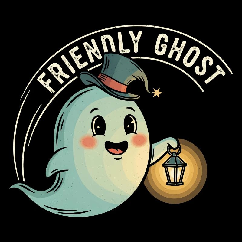 Friendly Ghost with Lantern