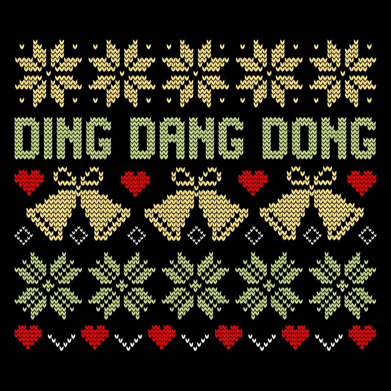 Clochette en flocon de neige à motif de pull de Noël moche