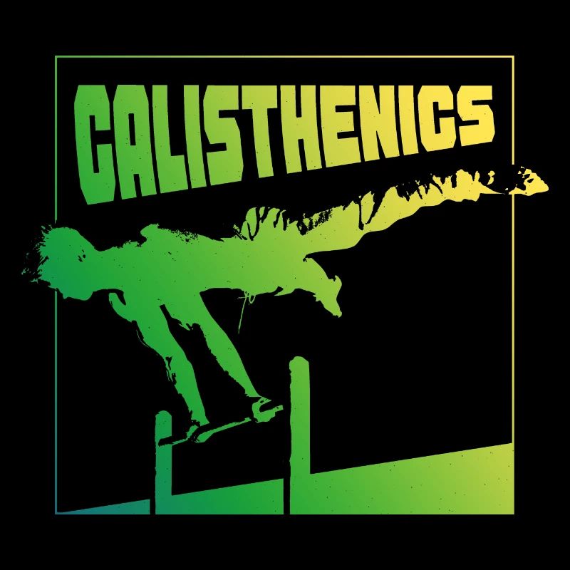 Calisthenics Gradient Pose Square Design