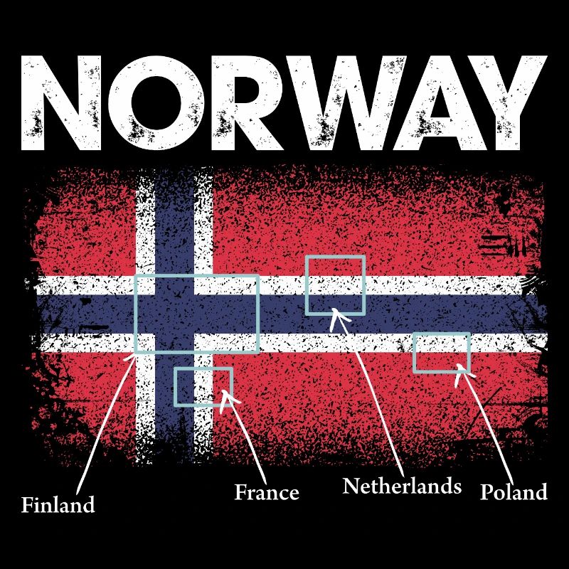 Conception de la carte du drapeau de la Norvège