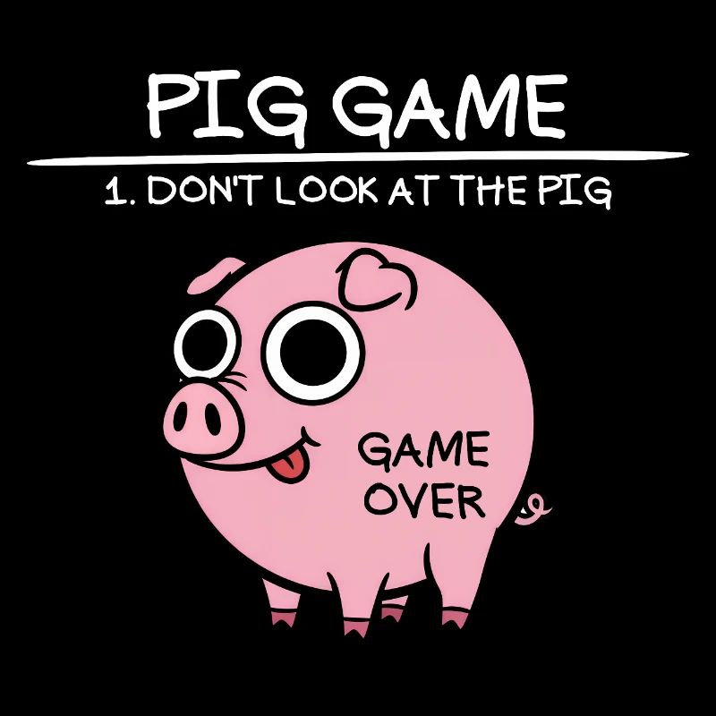 Jeu de cochon Ne regarde pas le cochon drôle