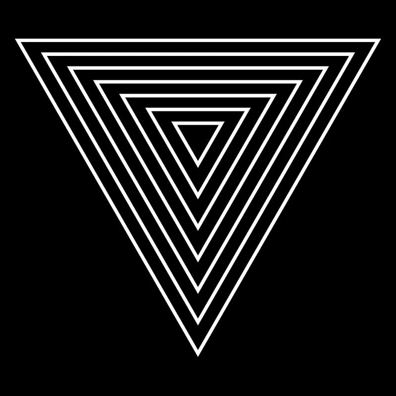 Concentric Triangle Line Art