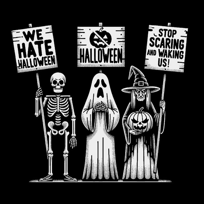 Conception de squelettes de protestation d’Halloween