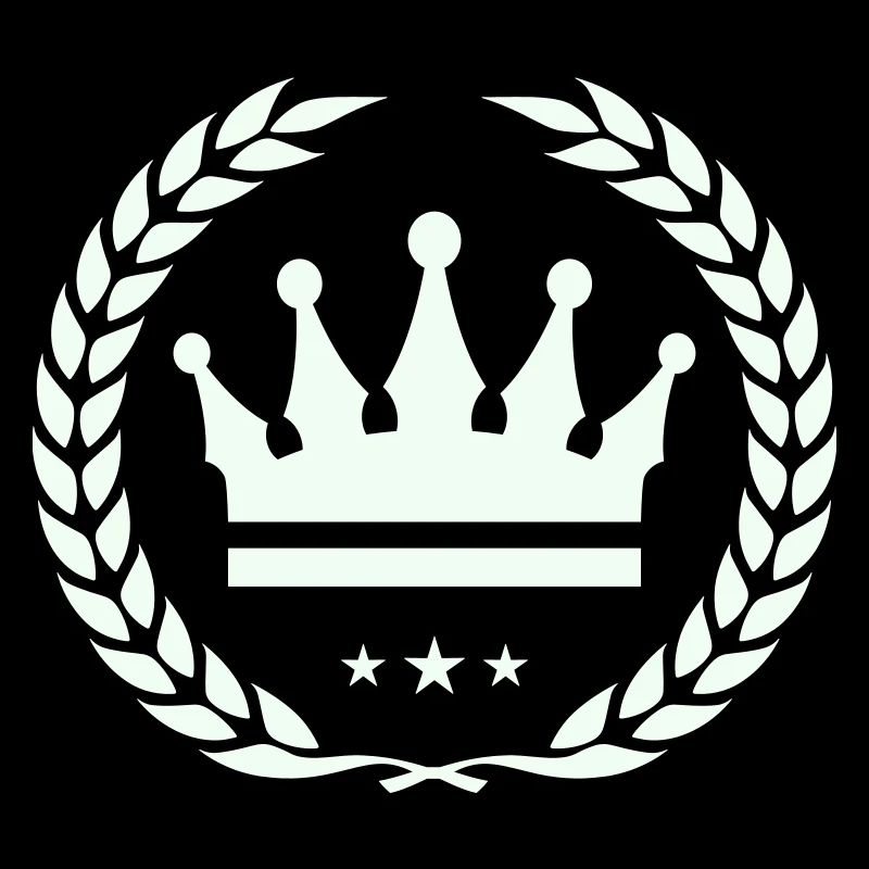 Crown Foliage Emblem Design