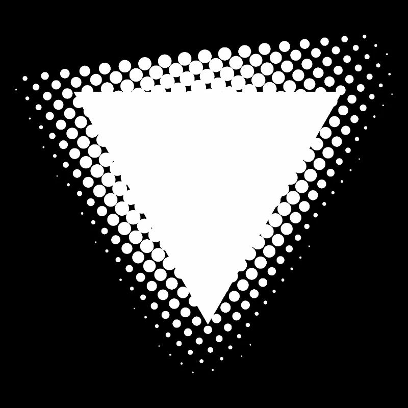 Halftone Triangle Burst