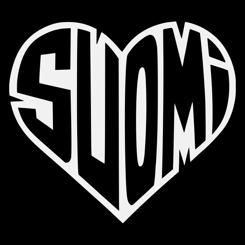 Lettrage en forme de cœur Suomi