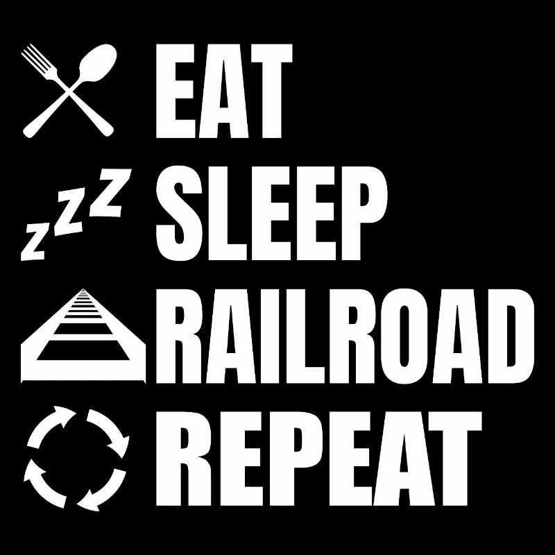 Manger dormir Chemin de fer Répéter
