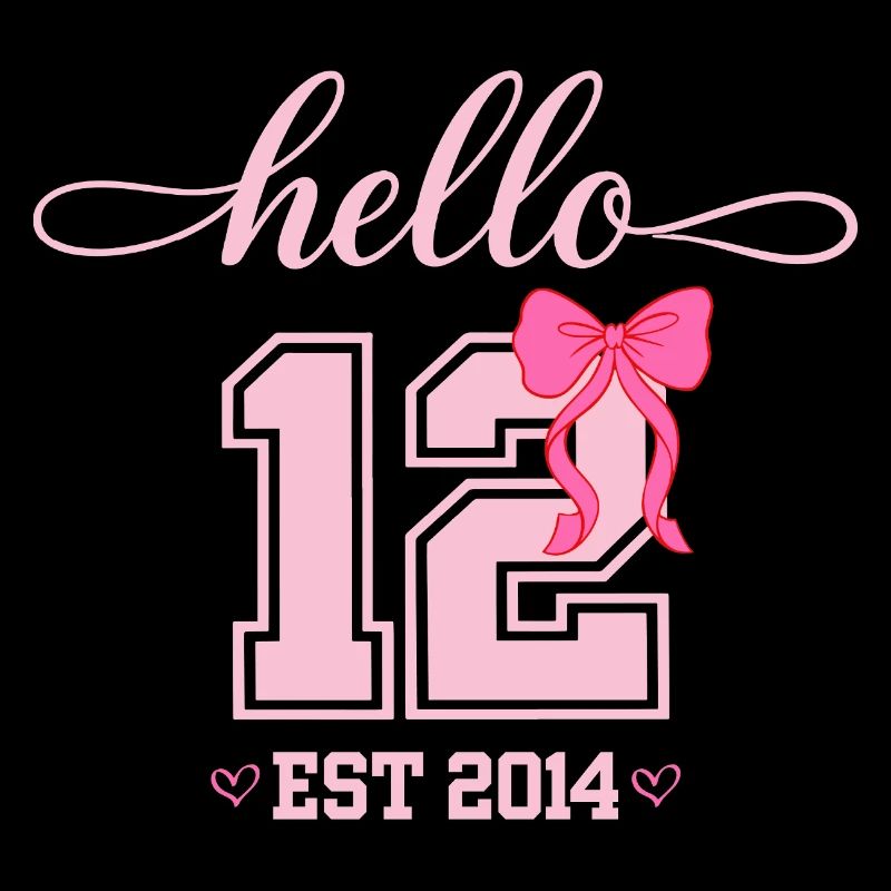 Hello 12 Est 2014 Coquette Schleife Mädchen Geburt