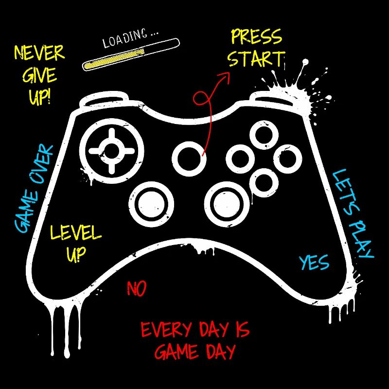 Gamer Controller Graffiti