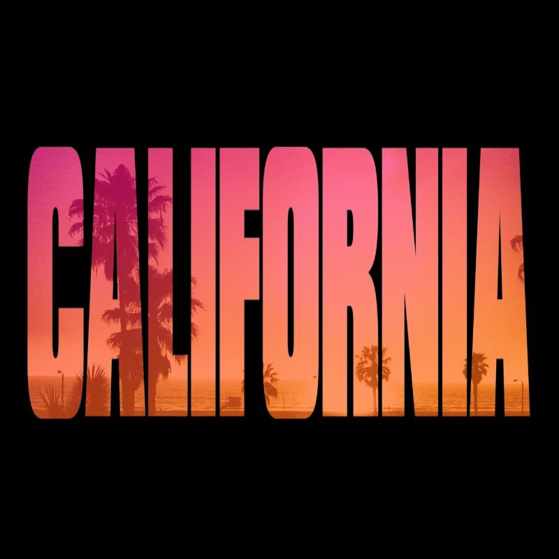 California - plage au coucher de soleil
