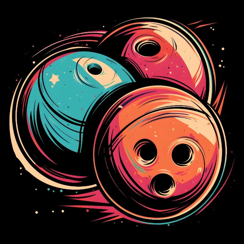 Bowlingkugeln Synthwave