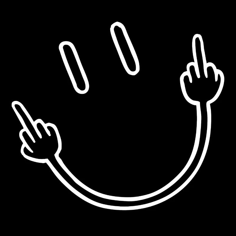 Gesicht mit Mittelfinger-Geste