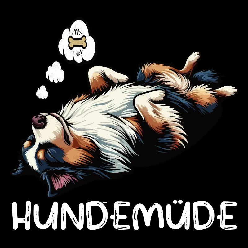 Hundemüde Australian Shepherd Aussie Aussiehalter