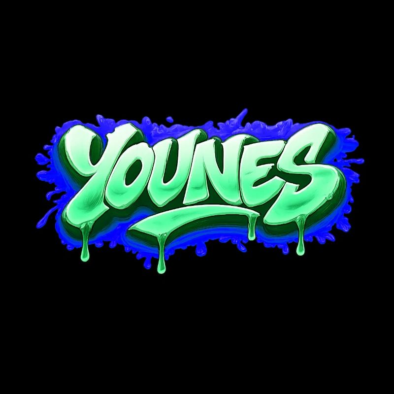 YOUNES GRAFFITI NAME FOR  PERFECT GIFT PRINTABLE