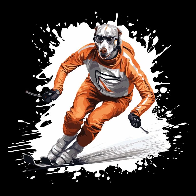 Greyhound Chien Ski Ski