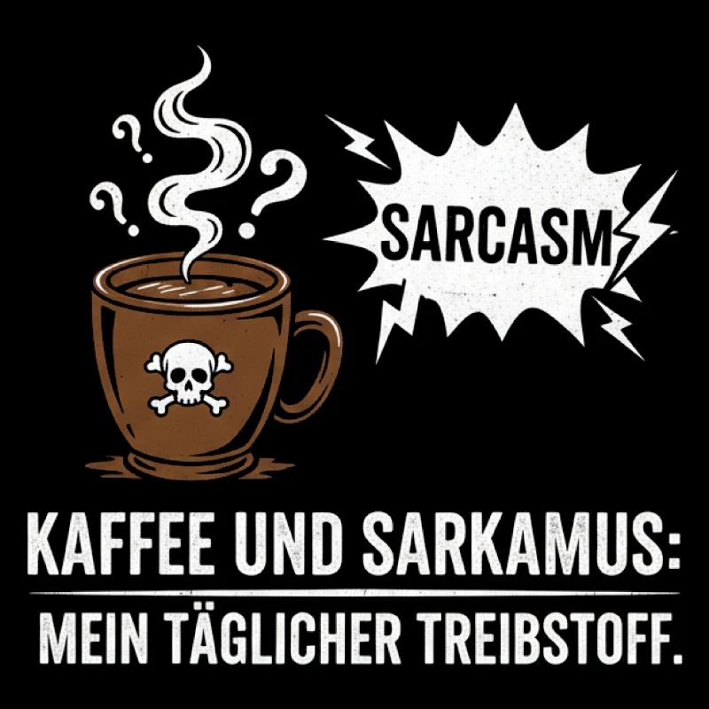 Kaffee und Sarkasmus Treibstoff
