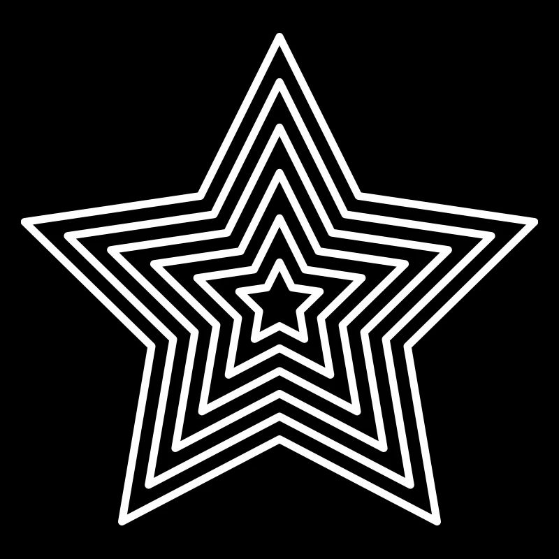 Line Star Geometric Print