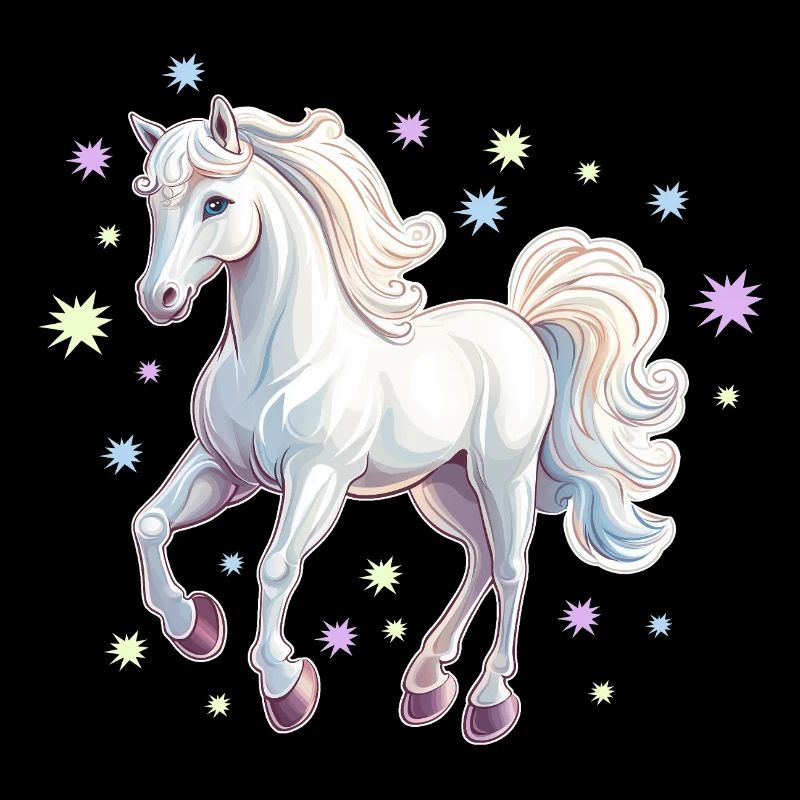 Cheval avec des étoiles