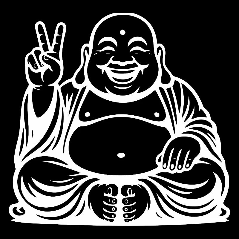 Conception de Bouddha riant joyeux