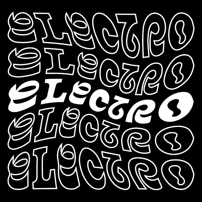 Electro music Spiral Typography