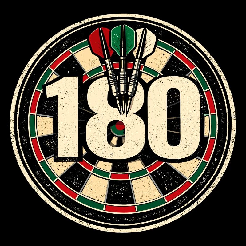 Retro Dartboard 180 Dartboard Darts Player