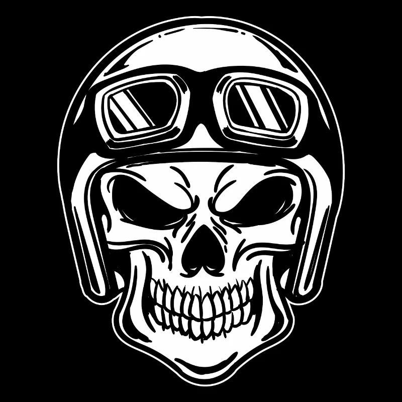 Motorcyclist skull helmet motorcycles biker