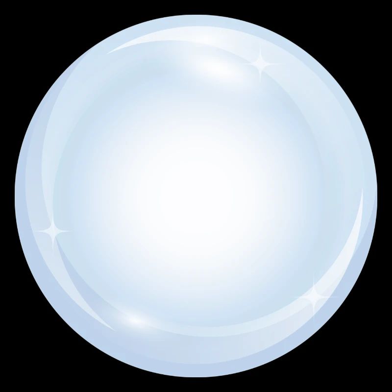 Crystal ball with delicate light reflections in pastel