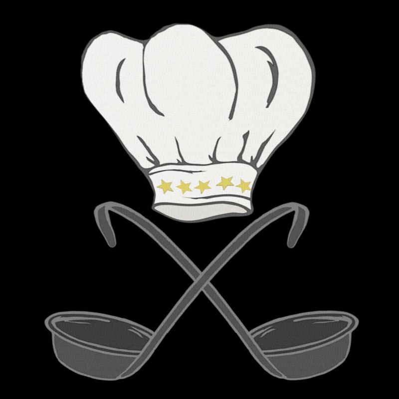 Chef's hat with soup ladles, cooking