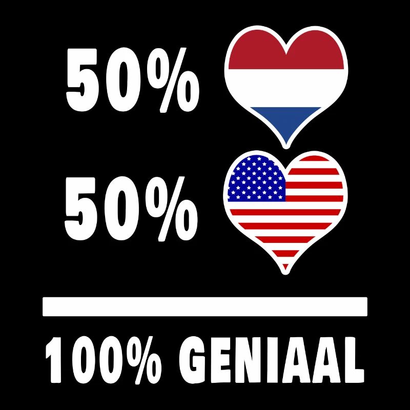 Drapeau 100% Genius des États-Unis et des Pays-Bas