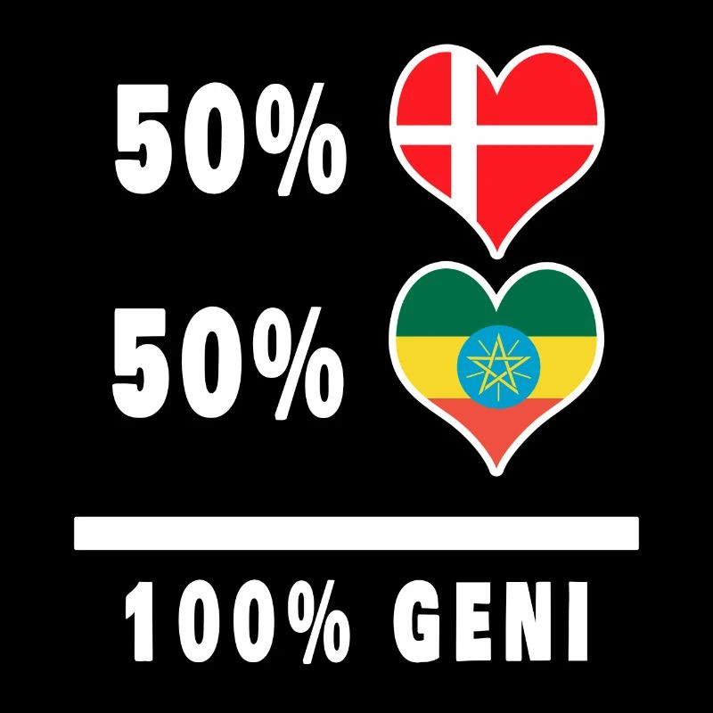 Ethiopie et Danemark 100% drapeau de génie