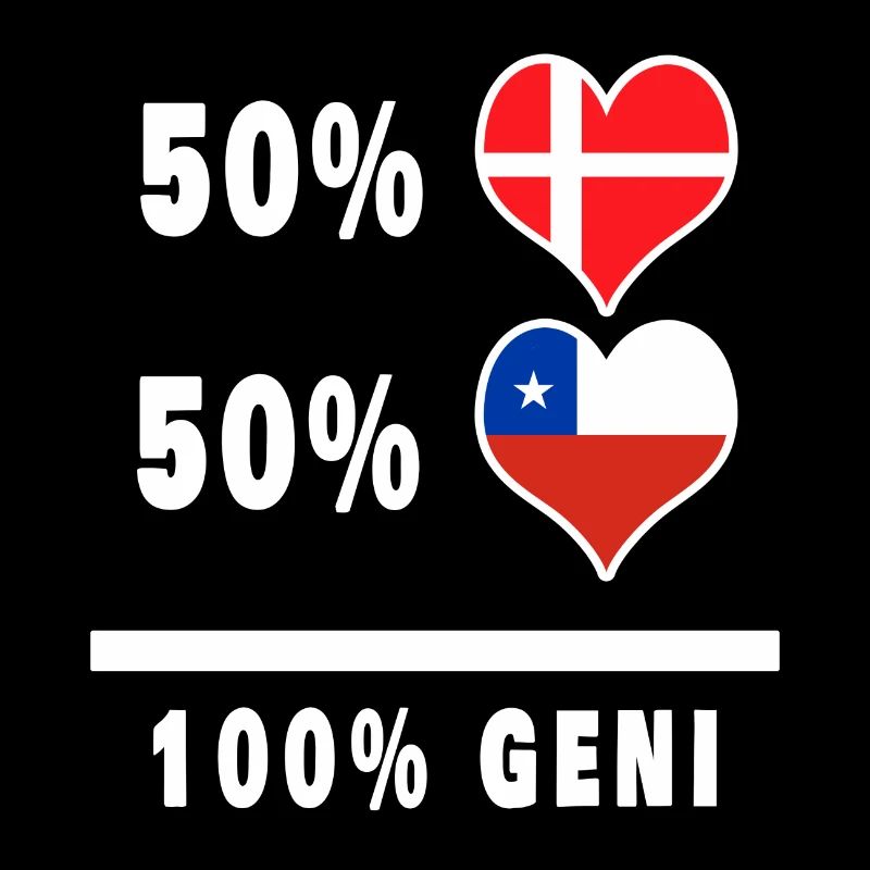 Chili et Danemark 100% drapeau de génie