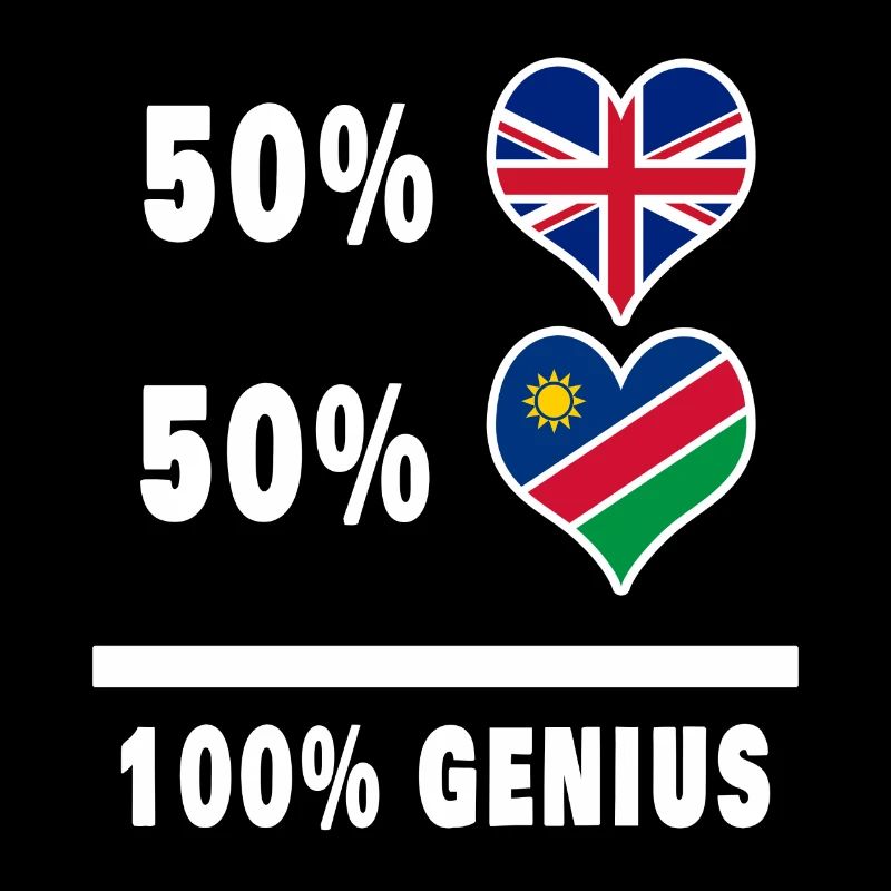 Namibia and Great Britain 100% Genius Flag